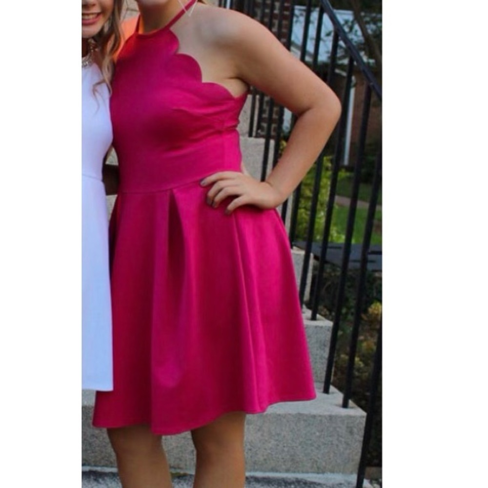 Hot pink cocktail dress